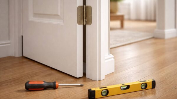Puertas interiores que rozan el suelo o no cierran bien: ajustes sencillos que puedes hacer tú mismo