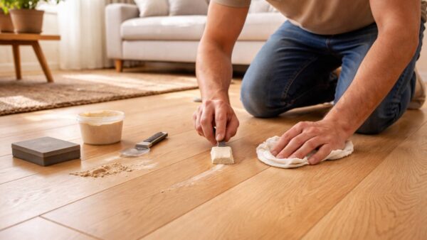 Suelo de parquet rayado o levantado: trucos para repararlo sin cambiarlo entero
